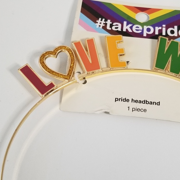 Take Pride " Love Wins" Multicolor Pride Head band New - Picture 2 of 5
